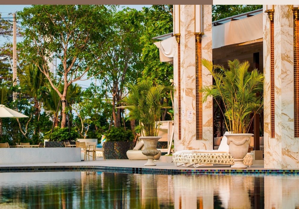Copacabana Beach Jomtien — poolside cabana lounge
